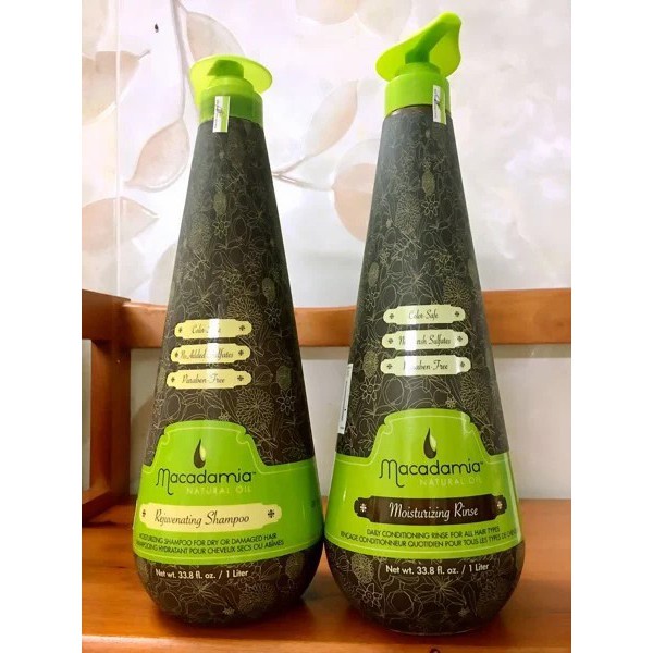 CẶP DẦU GỘI XẢ MACADAMIA TRẺ HÓA TÓC SIÊU MƯỢT 1000ML 5.0