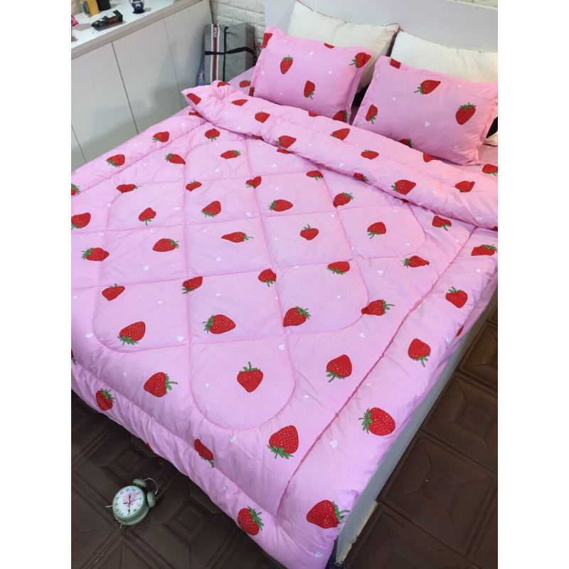 TRỌT bộ chăn phao 5 món gà gối poly