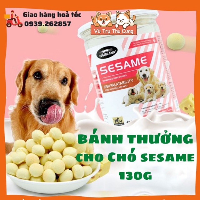 Bánh thưởng cho Chó Sesame Vegebrand, hộp 180g