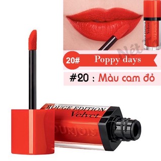 Son Bourjois Velvet 20 màu cam đỏ