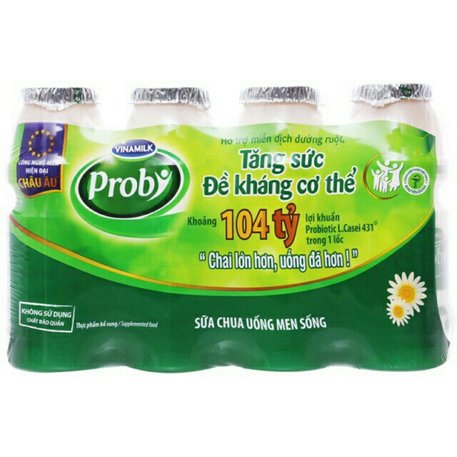 Lốc 4 Chai Sữa Chua Uống Probi Có Đường 130ml