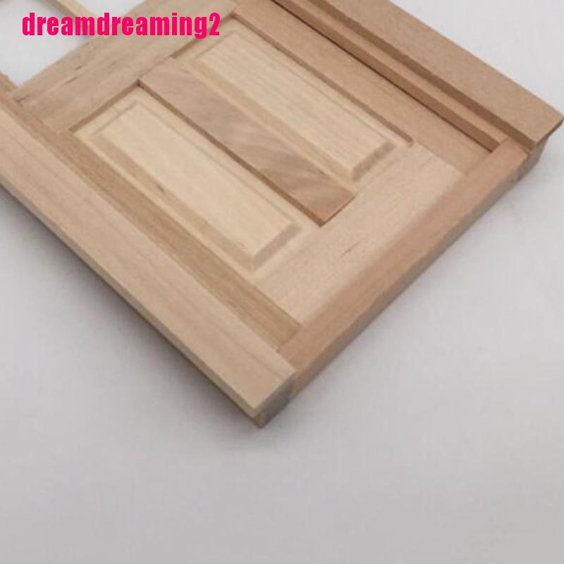 Cửa gỗ mini thiết kế đơn giản trang trí nhà búp bê tỉ lệ 1: 12