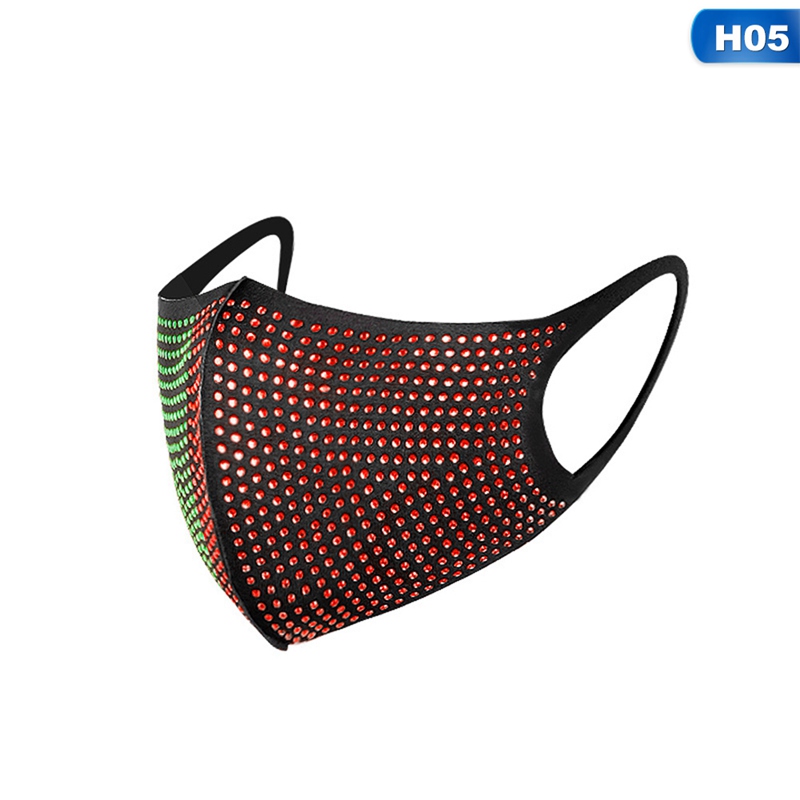 Khẩu trang thiết kế đính kim cương giả lấp lánh chống bụi bền bỉ | BigBuy360 - bigbuy360.vn