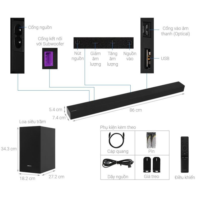 Loa thanh Soundbar Samsung 2.1 HW-T420