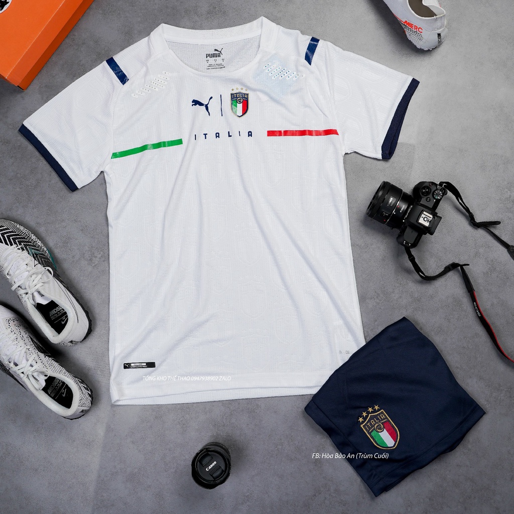 Áo Đá Banh Đẹp🇮🇹 Freeship🇮🇹Bộ Quần Áo ĐT Italia- Ý Trắng Vải Thái cao cấp 2022