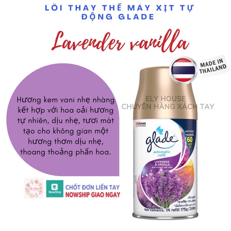 BÌNH  THAY THẾ MÁY XỊT TỰ ĐỘNG GLADE THÁI LAN