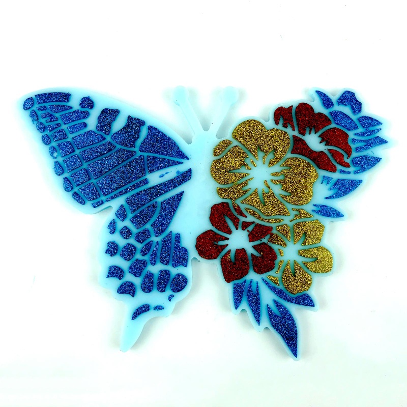 Sa Khuôn Silicone Làm Đế Lót Ly Hình Bươm Bướm Diy