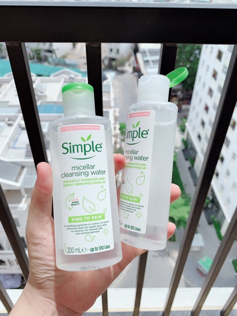 Combo simple nước tẩy trang simple 200ml + sữa rửa mặt dành cho da nhạy cảm 150ml + nước hoa hồng simple 200ml