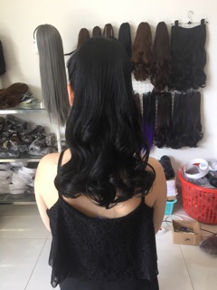 Tóc giả cột❤️FREESHIP❤️ tóc cột xoăn mã 128