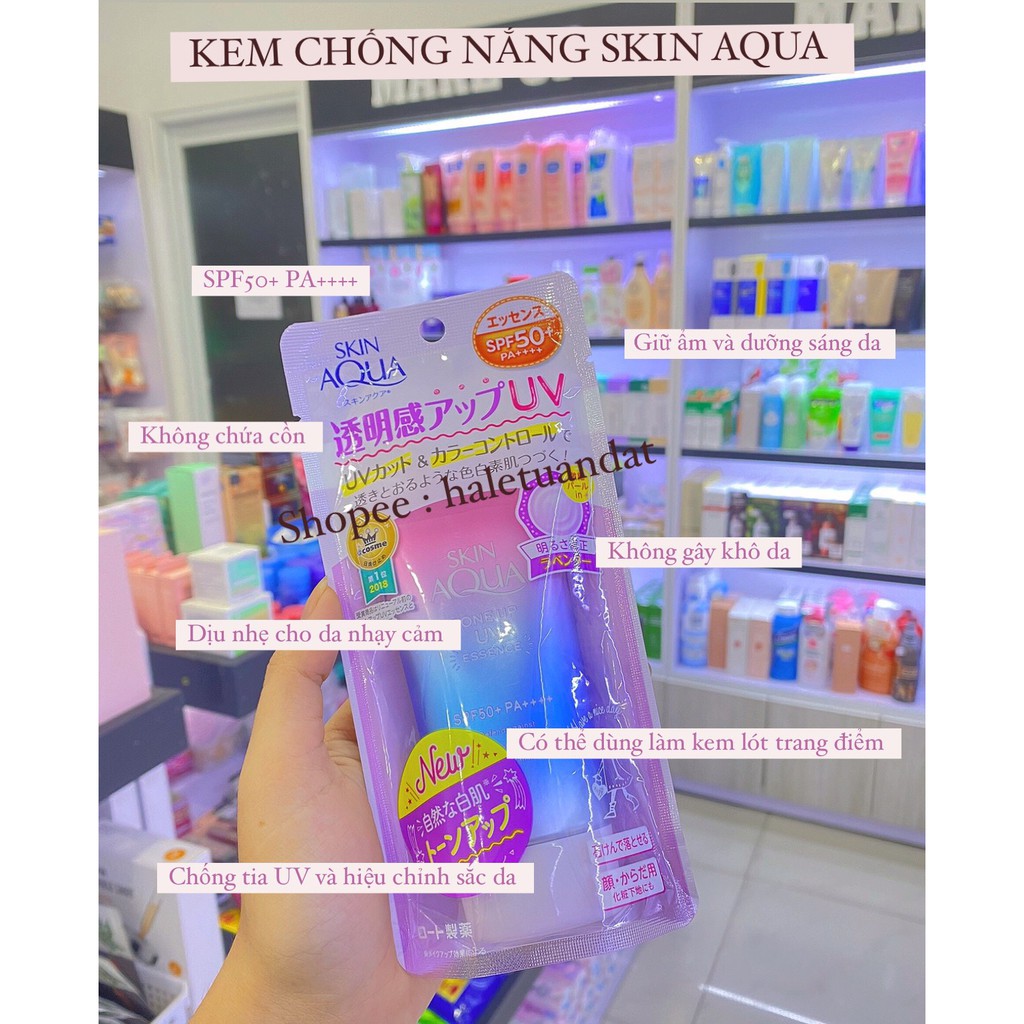 Kem chống nắng kiềm dầu nâng tông Sunplay Skin Aqua Tone Up UV Milk 50g