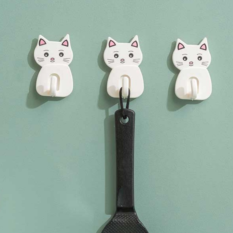 Móc Treo Đồ Dán Tường Chịu Lực Tốt Hình Mèo Cho Nhà Bếp / Phòng Ngủ