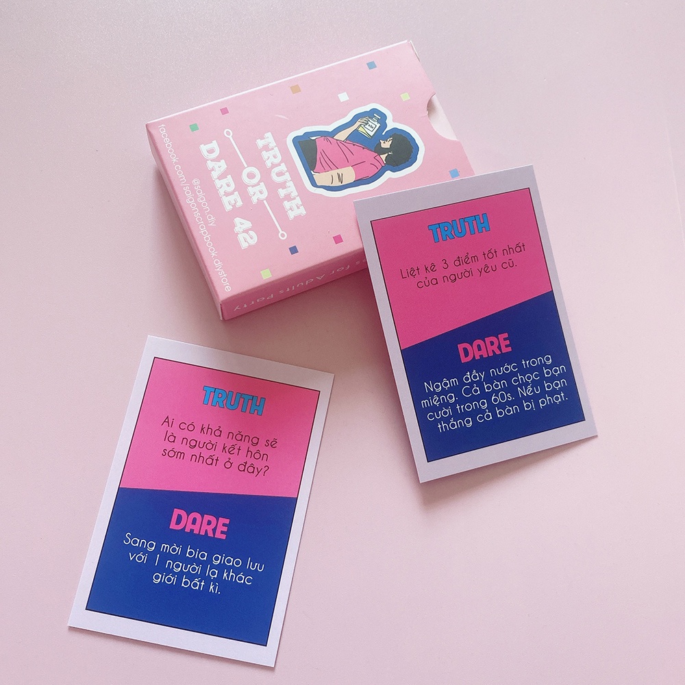 Bộ Bài Drinking Game Truth Or Dare 42 Lá Hot Trend Uống Rượu Bia Đi Nhậu Thử Thách Hay Khuấy Động Tụ Tập Bạn Bè TD42L