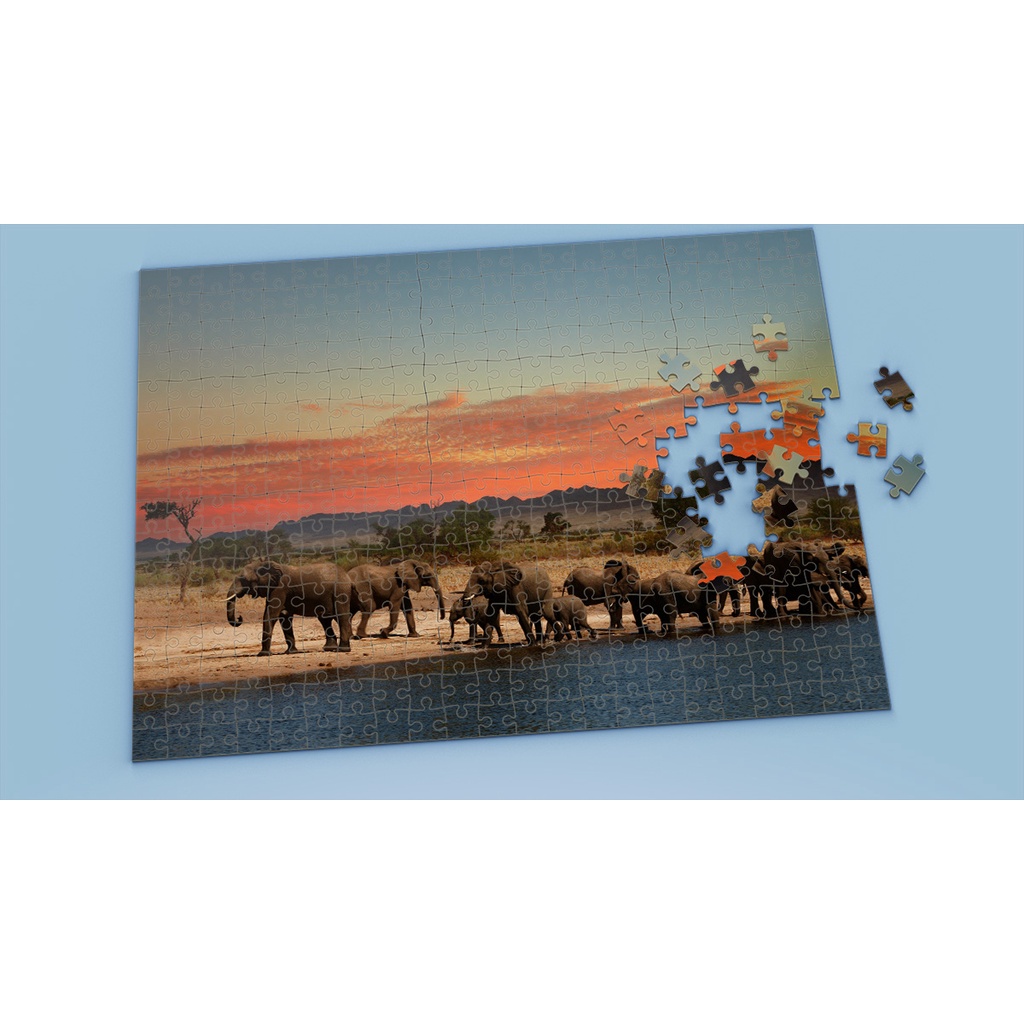 Tranh ghép hình ELEPHANT - Mẫu 8 - Nhận in theo yêu cầu
