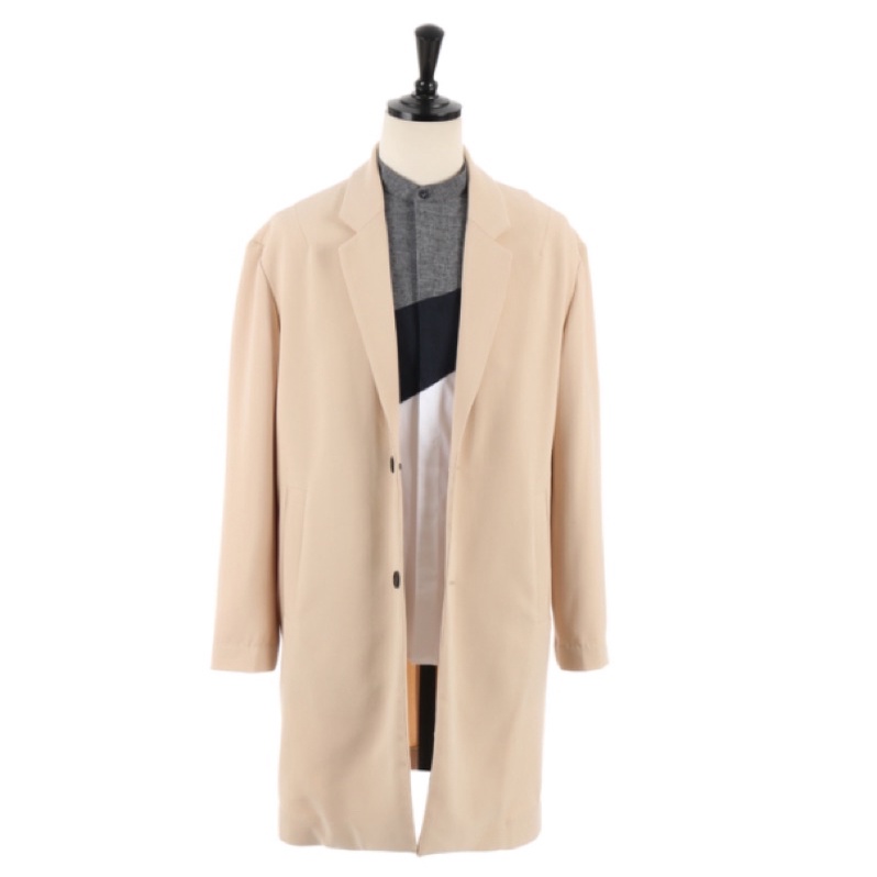 Khoác vest dáng dài măng tô nam Hàn Quốc ADHOC men coat