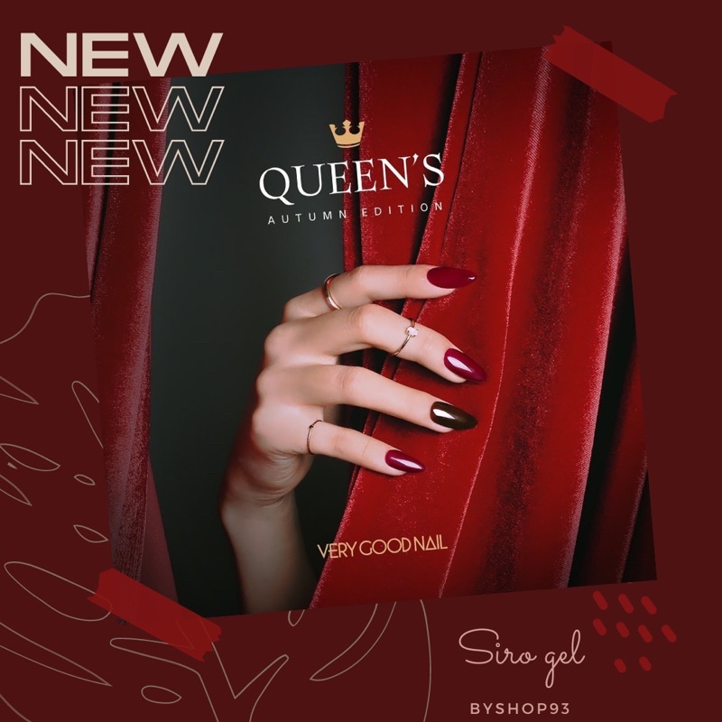 [Very Good Nail] Bộ sản phẩm sơn gel thạch siro cao cấp Hàn Quốc collection mùa thu phiên bản Queen’s ( 6 pcs)