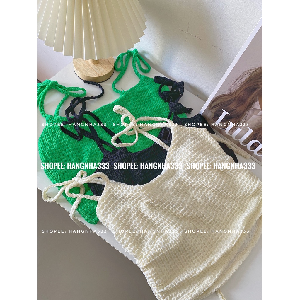 BACHHOAXINH || Set áo 2 dây cột + Chân váy đuôi cá xòe dài chất thun Xốp 2 LỚP cực xinh