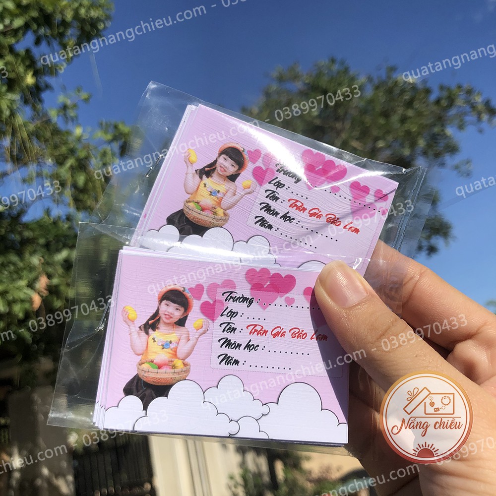 Nhãn vở in ảnh theo yêu cầu