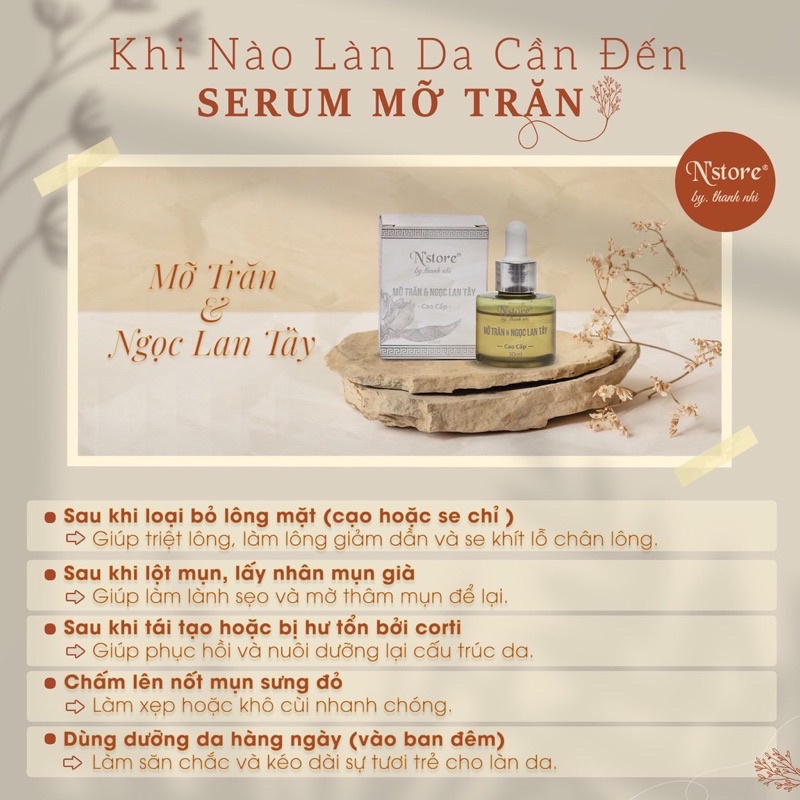 Mỡ Trăn Ngọc Lan Tây N'store triệt lông mặt, nách, bikini, tay chân,...dưỡng da, chấm mụn 30ml | BigBuy360 - bigbuy360.vn