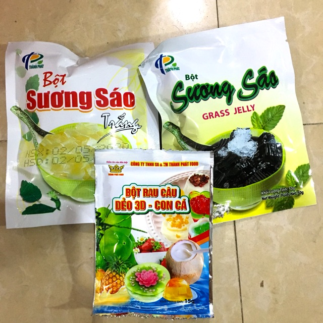 Combo 3 gói làm thạch dừa sương sáo ( CÓ BÁN LẺ TỪNG GÓI)