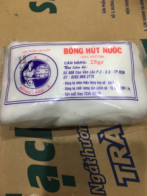 Bông hút nước 100% cotton 25g