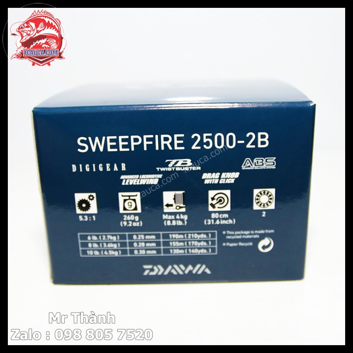 Daiwa SWEEPFIRE 2500 4000 máy câu cá cao cấp giá rẻ