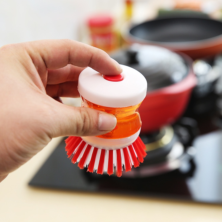 Dụng cụ cọ rửa đa năng, cọ xoong nồi, cọ bếp, cọ rửa bát đĩa có bình chứa nước rửa tiện lợi