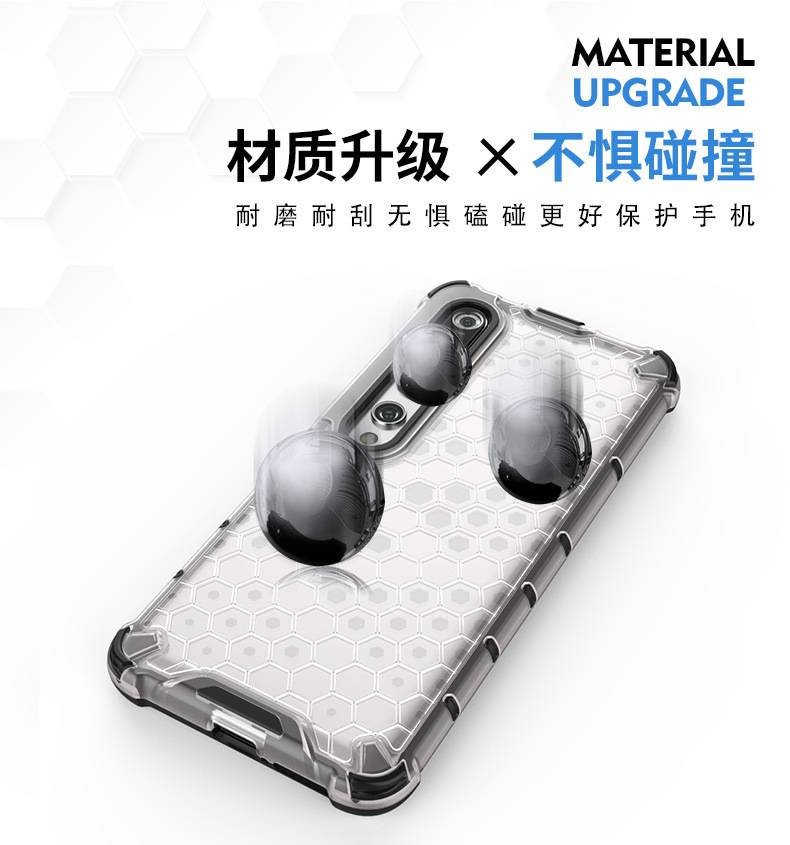 Ốp lưng mới cho Redmi Poco X3 NFC 9C 9A 9 10X Note9 Pro 9s Honeycomb Mái nhà Túi khí chéo uy tín Trường hợp trong suốt uy tín