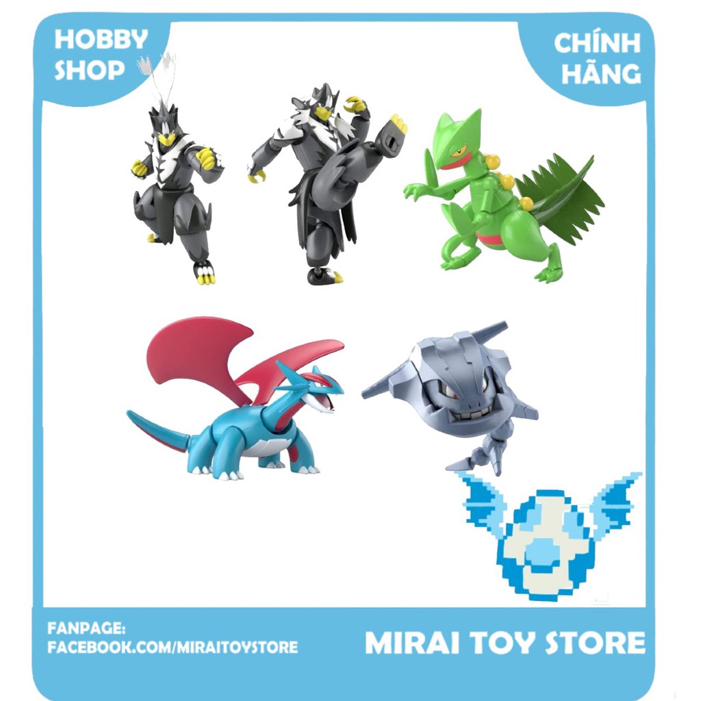 <Có sẵn> Mô hình động Pokemon Shodo Steelix Urshifu Salamence Sceptile Chính hãng