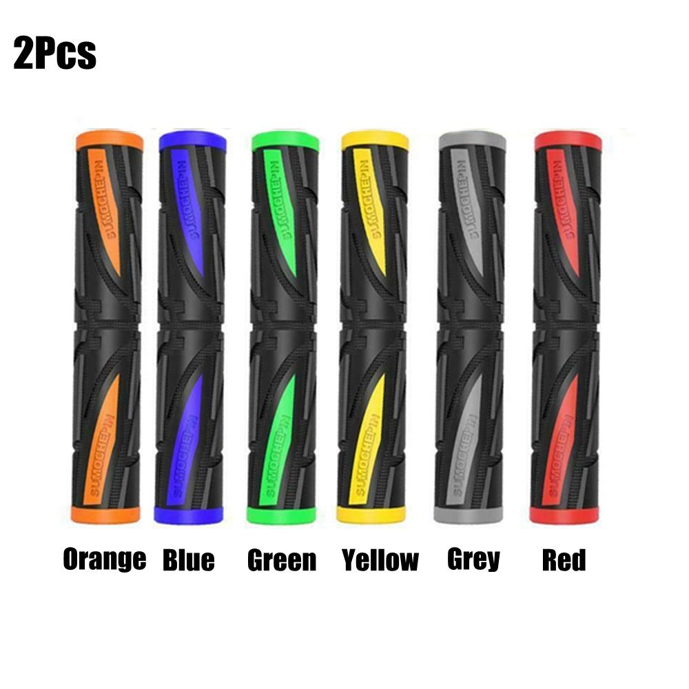 Set 2 vỏ bọc tay phanh xe máy/xe đạp bằng cao su chống trượt chống trầy xước màu xanh dương/đỏ