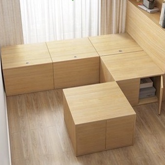 Giường hộp pallet kết hợp làm tủ quần áo ghế ngồi lưu trữ đa năng nắp trên