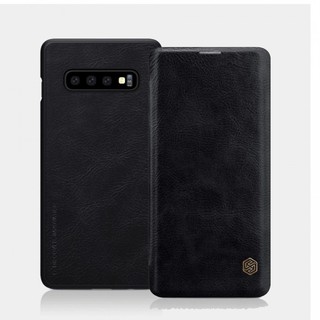 Bao da leather cho Samsung Galaxy S10 / S10 Plus hiệu Nillkin Qin - Hàng chính hãng
