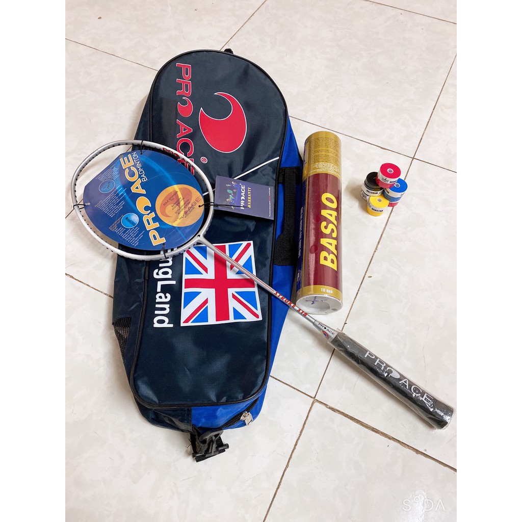 TẶNG CƯỚC+CUỐN CÁN+ BAO VỢT+MUA 2 GIẢM TỐI ĐA 50K -1 chiếc  Vợt cầu lông khung carbon PROACE bền đẹp