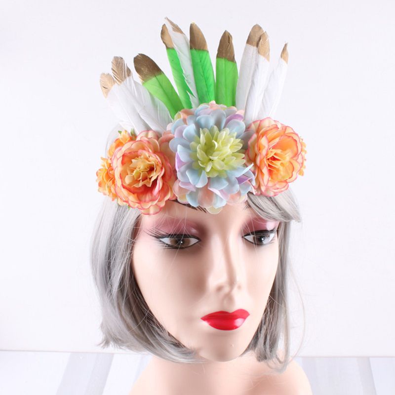 Vòng Hoa Đội Đầu Phong Cách Ấn Độ Bohemian Cho Nữ