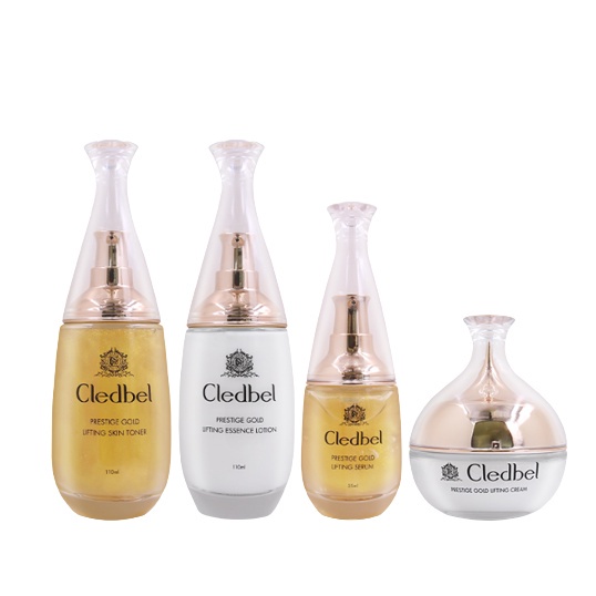 🍁Cledbel🍁 Prestige Gold Lifting 4 loại 1 set/ Skin Toner + Essence Lotion + Serum + Cream