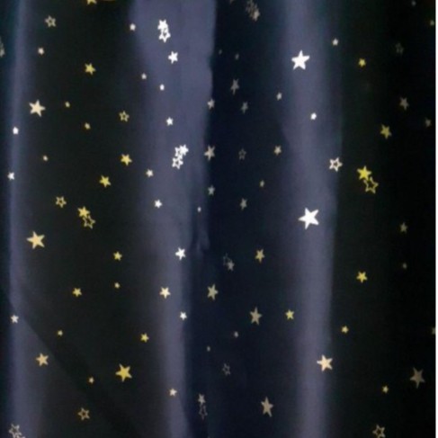 Rèm vải ngôi sao xinh xanh đen nhiều kich thước ( giá bán 1 rèm)