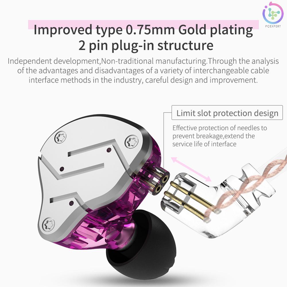Tai nghe nhét tai có dây 3.5mm KZ ZSN kèm micro hifi 10mm 1DD+