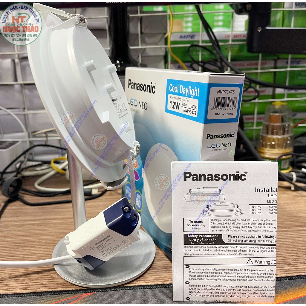 Đèn LED Âm Trần Panasonic 12W NNP73478 - Made in INDONESIA