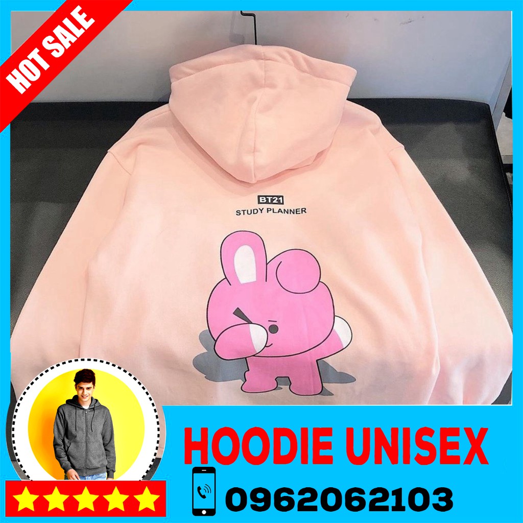 (Có Form Rộng XL) Áo Khoác Hoodie Nỉ Ngoại BT21 (HOOIDE) | BigBuy360 - bigbuy360.vn