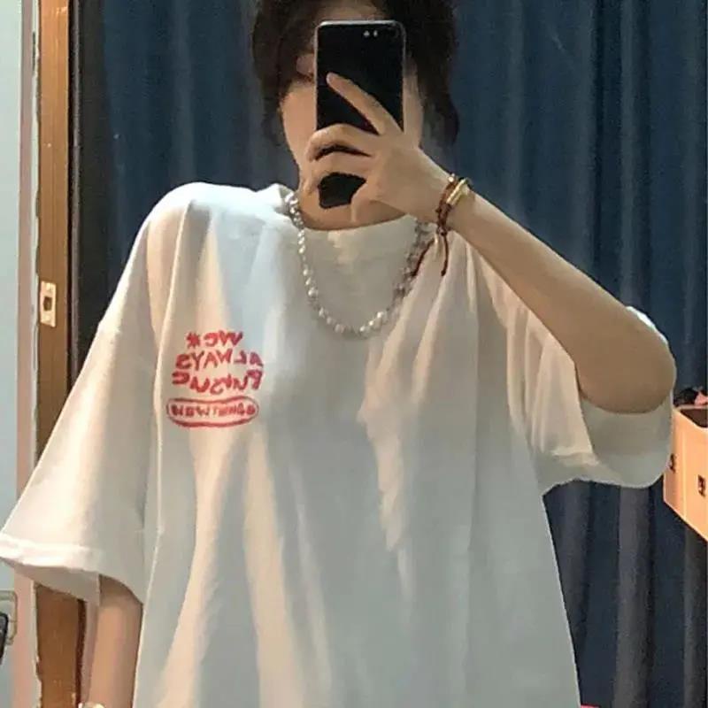 NRVP Áo Thun Nữ Cổ Tròn Ngắn Tay Thời Trang Mùa Hè Phong Cách Hàn Quốc 2022