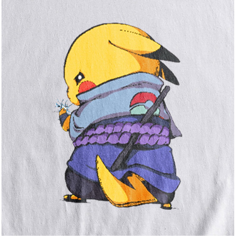 Áo thun cổ tròn in họa tiết pikachu thời trang mùa hè cho nam