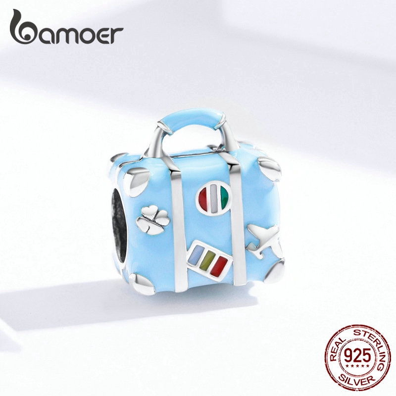 BAMOER Hạt Kim Loại BạC 925 Dùng Làm Trang Sức DIY SCC1377
