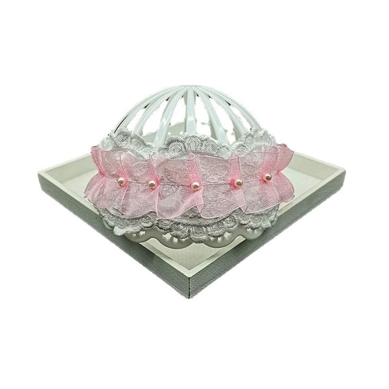 Mẫu băng đô ren trắng