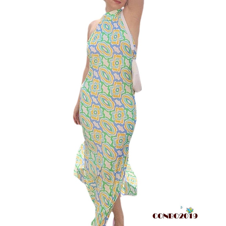 Đầm Cổ Đứng Xẻ Tà Ôm Dáng Thời Trang Mùa Hè Cho Nữ