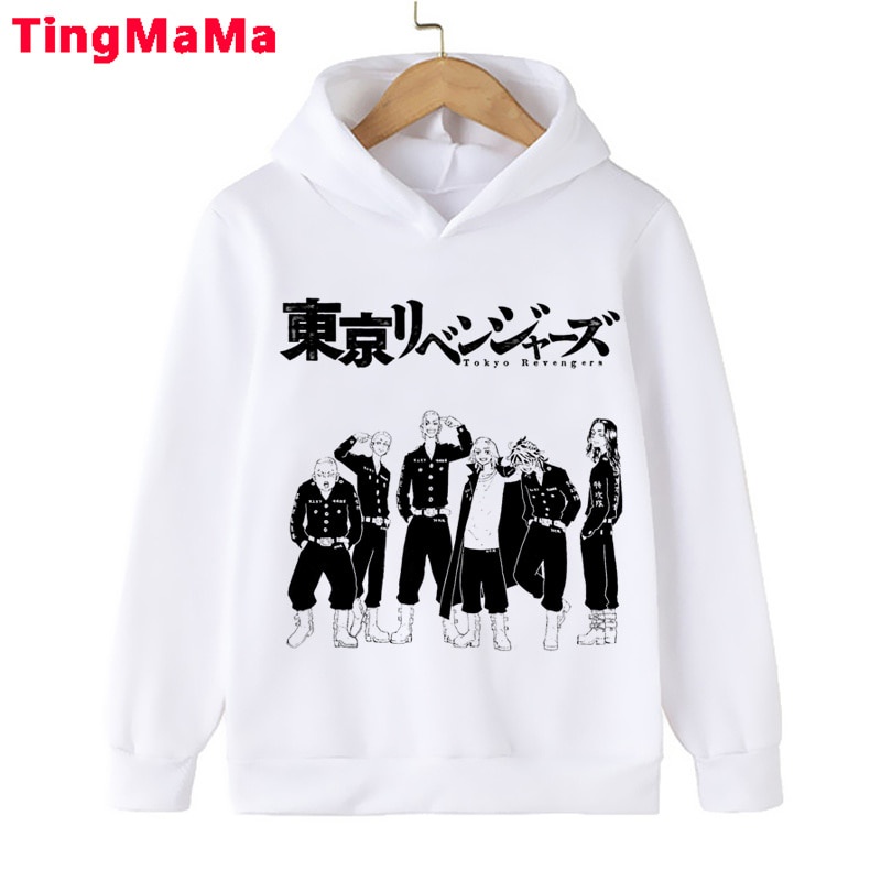 Áo chui đầu bằng vải nỉ in họa tiết hoạt hình Tokyo Revengers cho bé