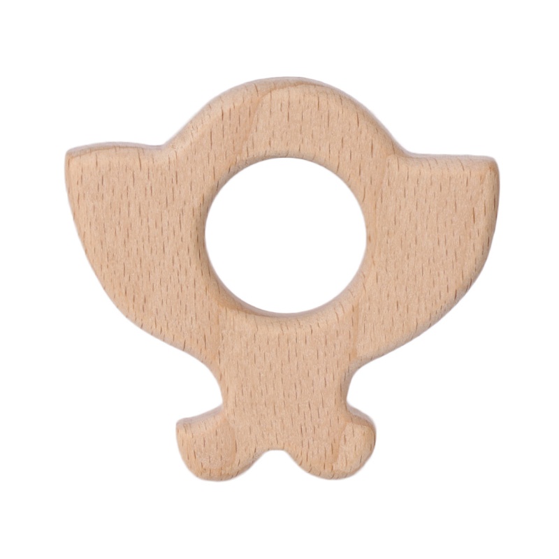 Đồ Chơi Gặm Nướu Hình Thỏ Bằng Gỗ Sồi Tự Nhiên DIY Dành Cho Trẻ Em