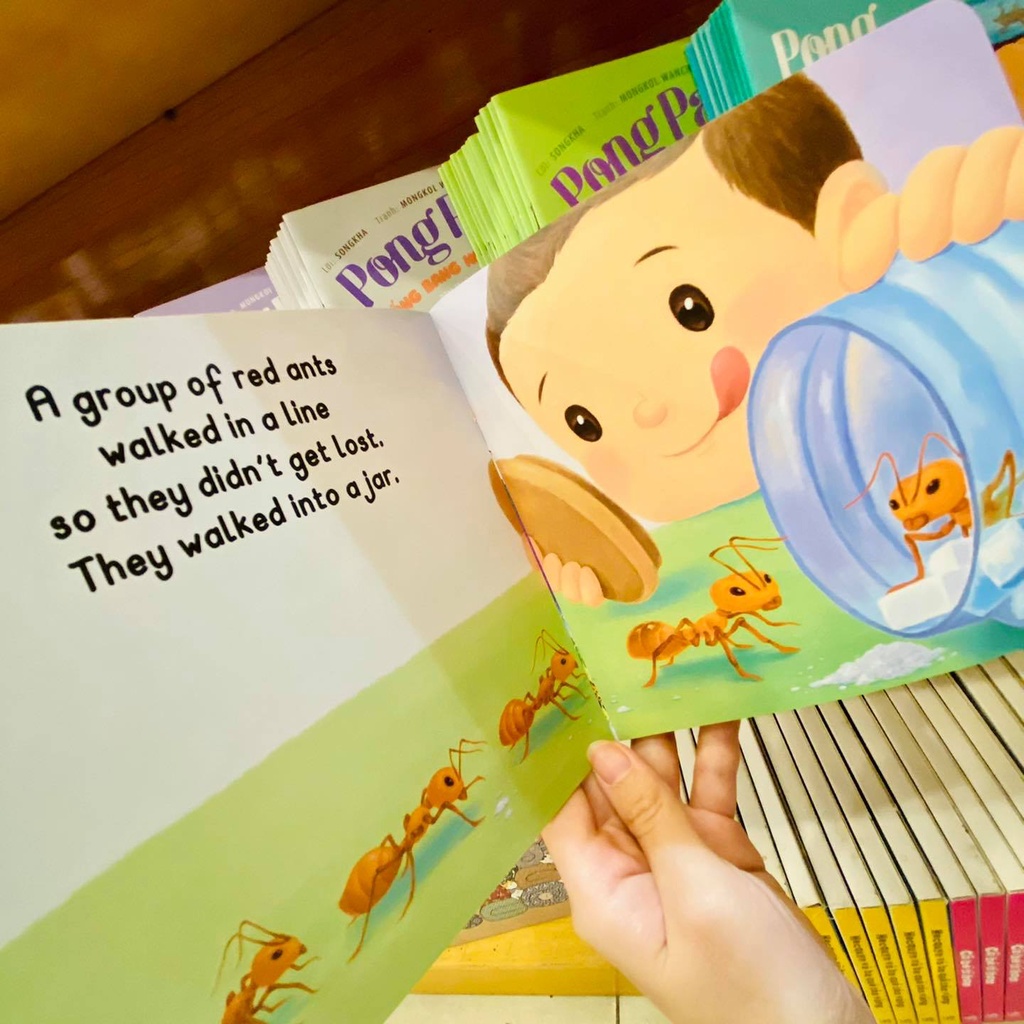 Sách - Bống Bang bị ốm - Pong Pang - Sách song ngữ Anh Việt - Sách cho trẻ mẫu giáo