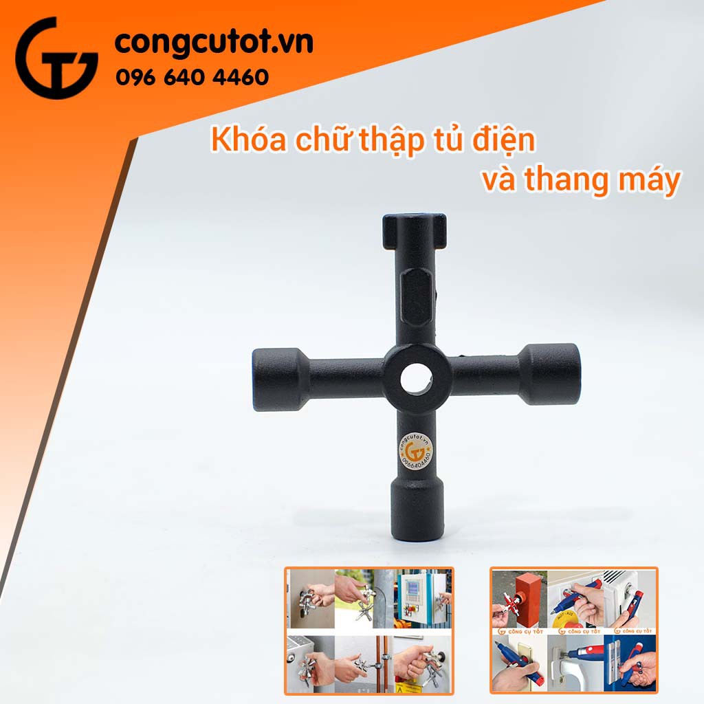 Khóa chữ thập tủ điện và thang máy