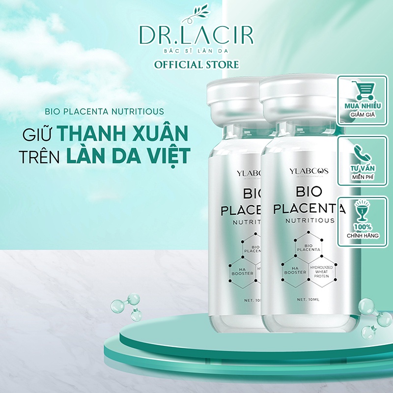 Huyết Thanh Siêu Phục Hồi Ylabcos - Bio Placenta,Giúp Dưỡng ẩm da,ngăn ngừa lão DR LACIR 10ml DR51