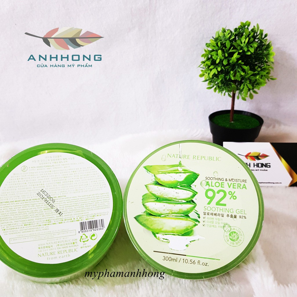 Gel Dưỡng Đa Năng Lô Hội Natural Republic Soothing Gel Aloe Vera 92%