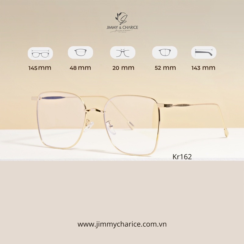 Kính râm Jimmy Charice REME kim loại cao cấp chống Uv400  Kr189